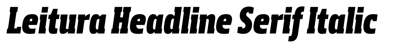 Leitura Headline Serif Italic